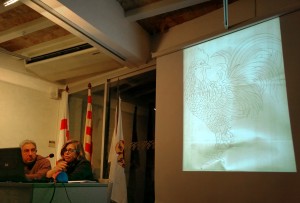 El primer gall del Prado, obra del pintor Mirabent i Gatell