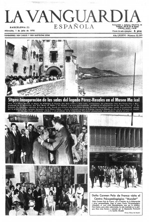 Portada de "La Vanguardia" de l'1 de juliol de 1970