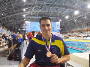 Toni Ponce amb la medalla de bronze aconseguida