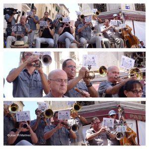 La cobla a la vigília de Festa Major. Foto: Joan Yll