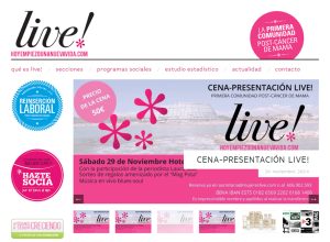 Portada del web de l'associació