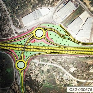 Així serà l'accés de la C-32 a les Pruelles.