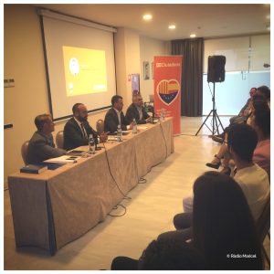 Miguel Angel Bastenier, Jordi Cañas, Manuel Rodríguez i Carlos Carrizosa a la presentació.