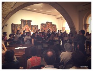 Un moment de l'actuació del cor jove de l'Orfeó Català.