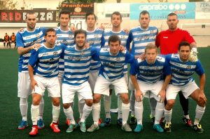 L'onze titular del CF Suburense davant la Rapitenca (foto CF Suburense)