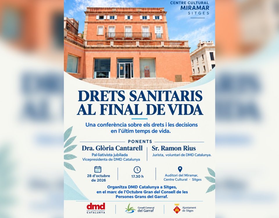 El 2025 a Sitges es van tramitar 342 sol·licituds per al document de voluntats anticipades, gairebé 300 més que el 2021. En parlem amb Gine Albaladejo
