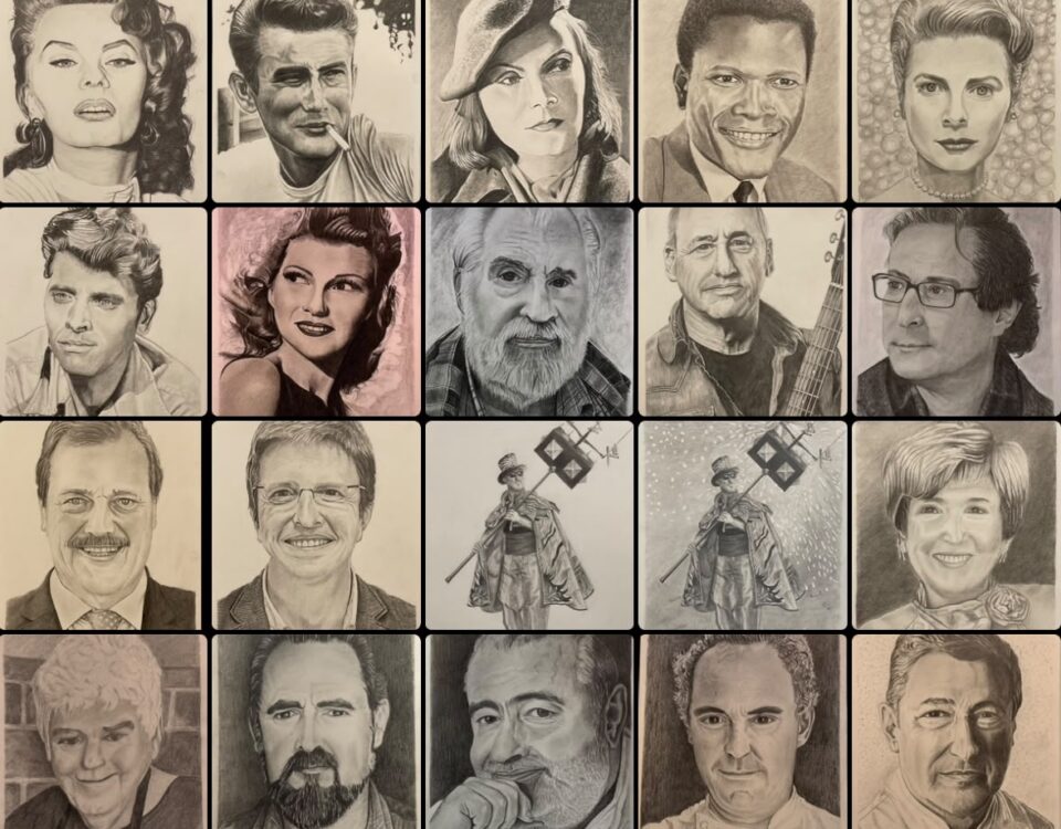 Els retrats a llapis d'Antoni Rafecas en exposició